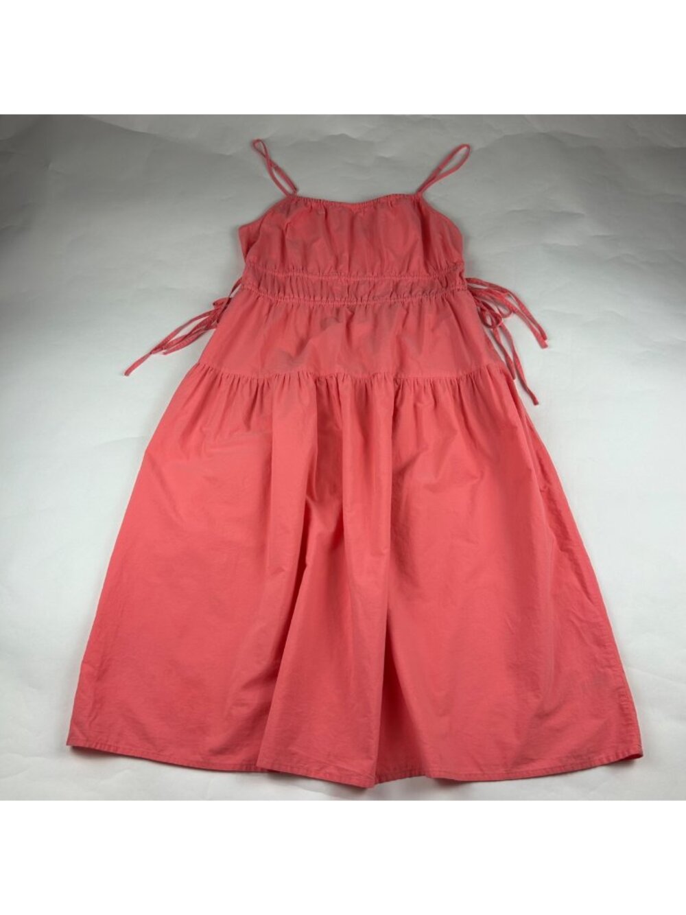 Universal Thread Coral Poplin Tiered Midi Dress M